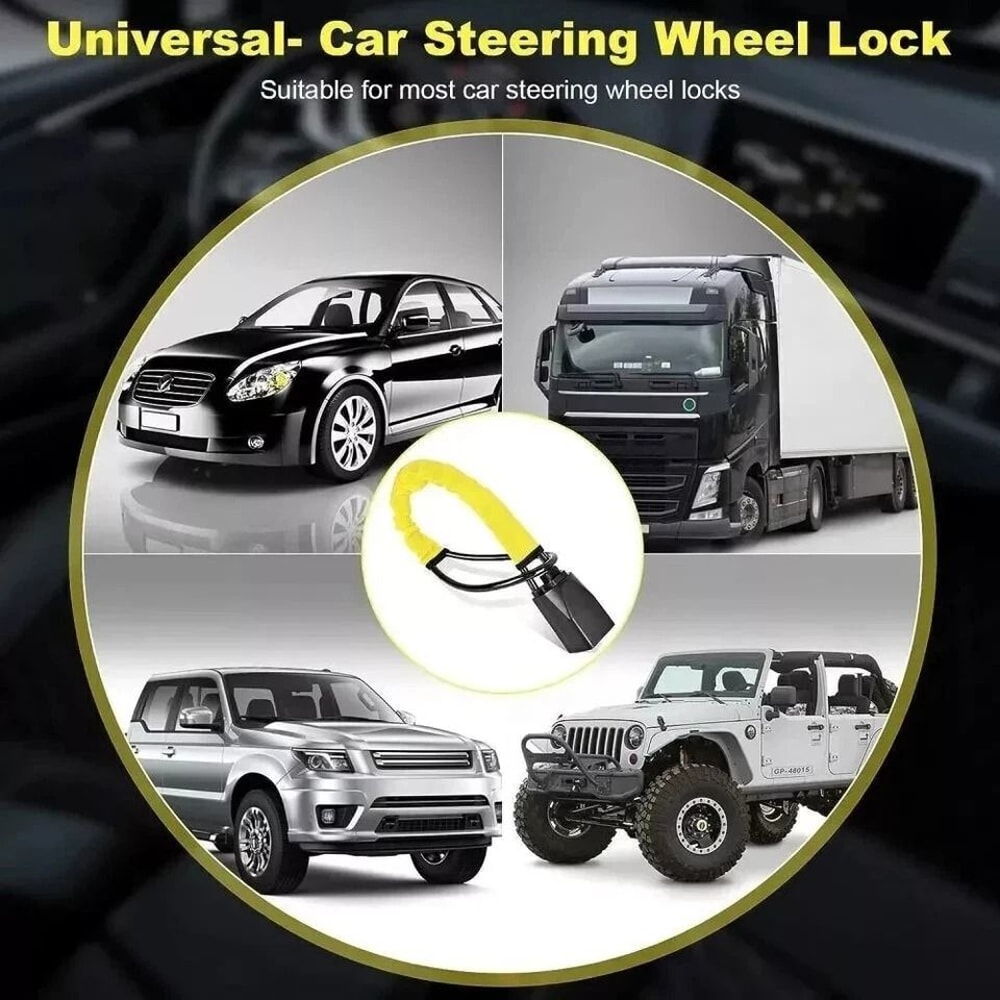 Universal AntiTheft Steering Wheel Lock For Car Truck SUV Heavy Duty Vehicle Protection 8