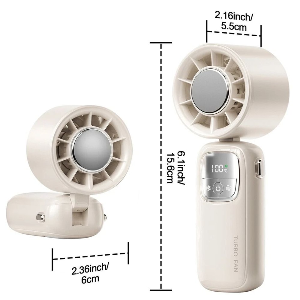 Cooling Handheld Fan With Ice Cooler Speeds Quiet Portable Fan 1