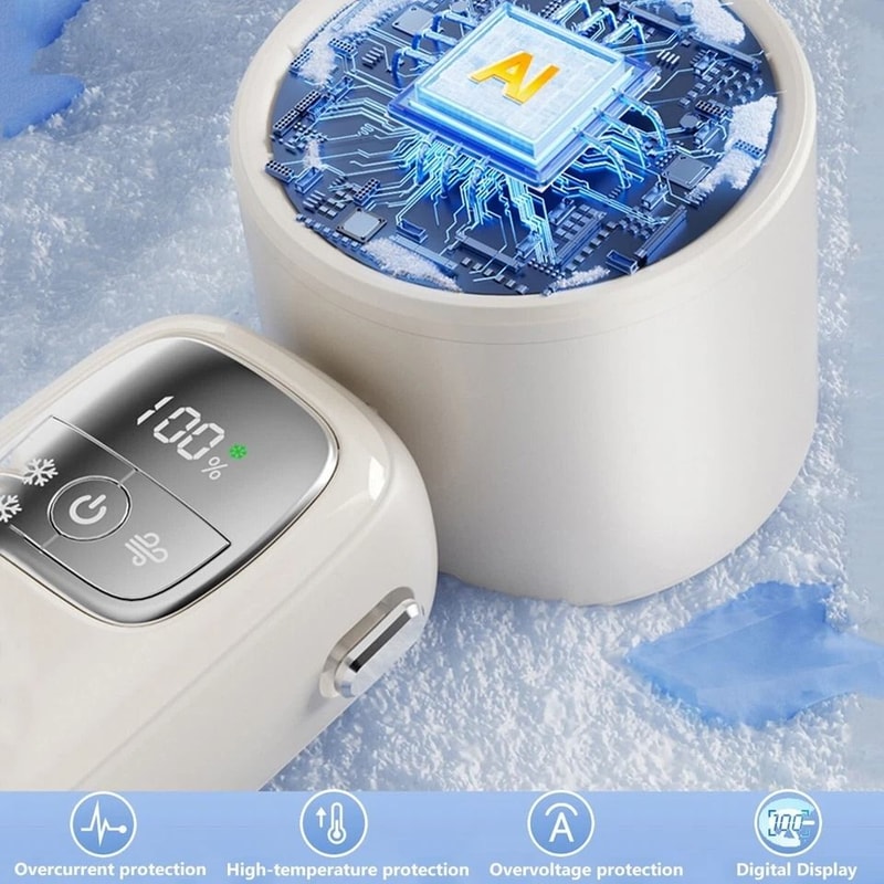 Cooling Handheld Fan With Ice Cooler Speeds Quiet Portable Fan 6