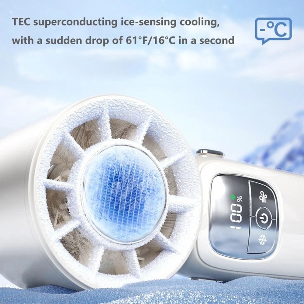 Cooling Handheld Fan With Ice Cooler Speeds Quiet Portable Fan 7