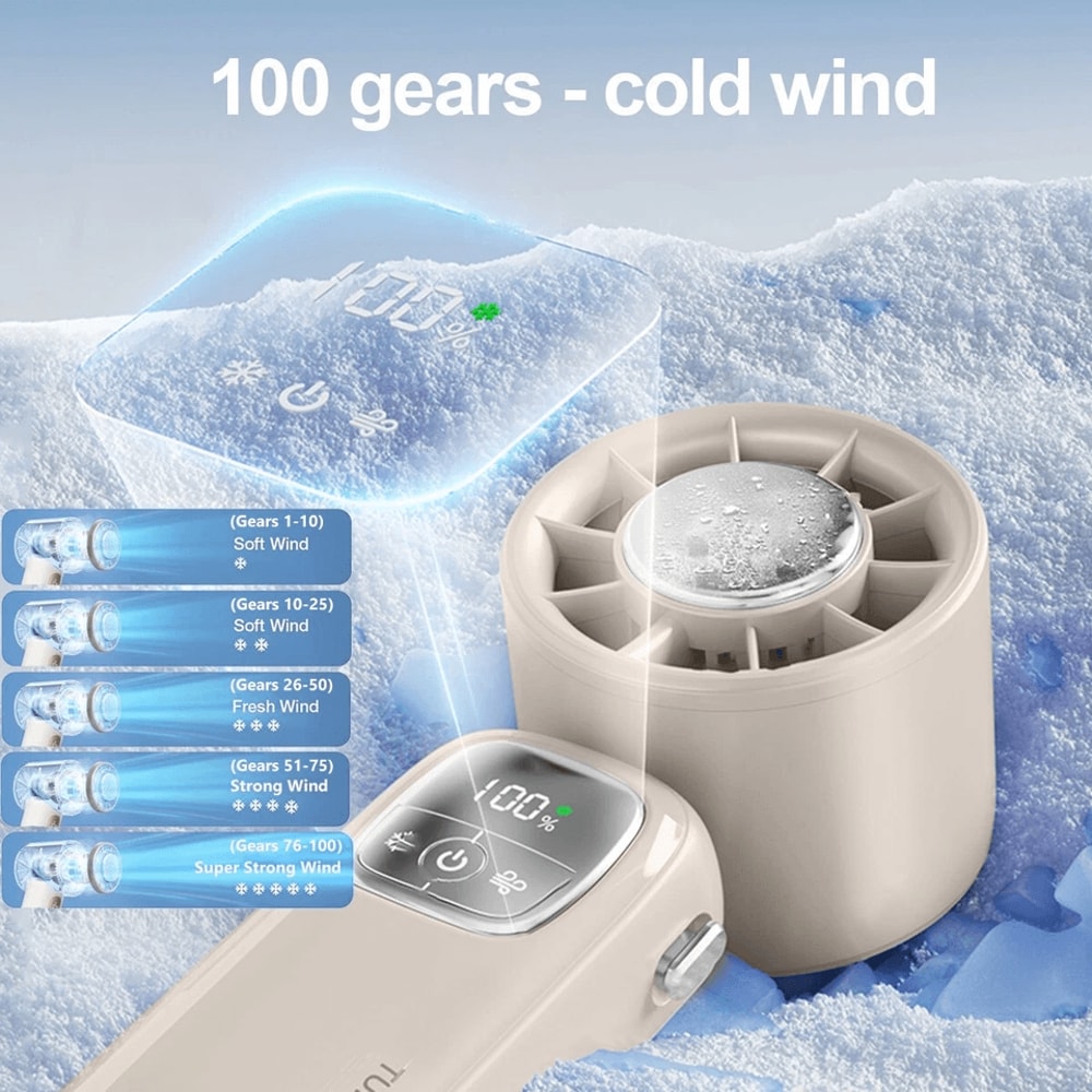 Cooling Handheld Fan With Ice Cooler Speeds Quiet Portable Fan 8
