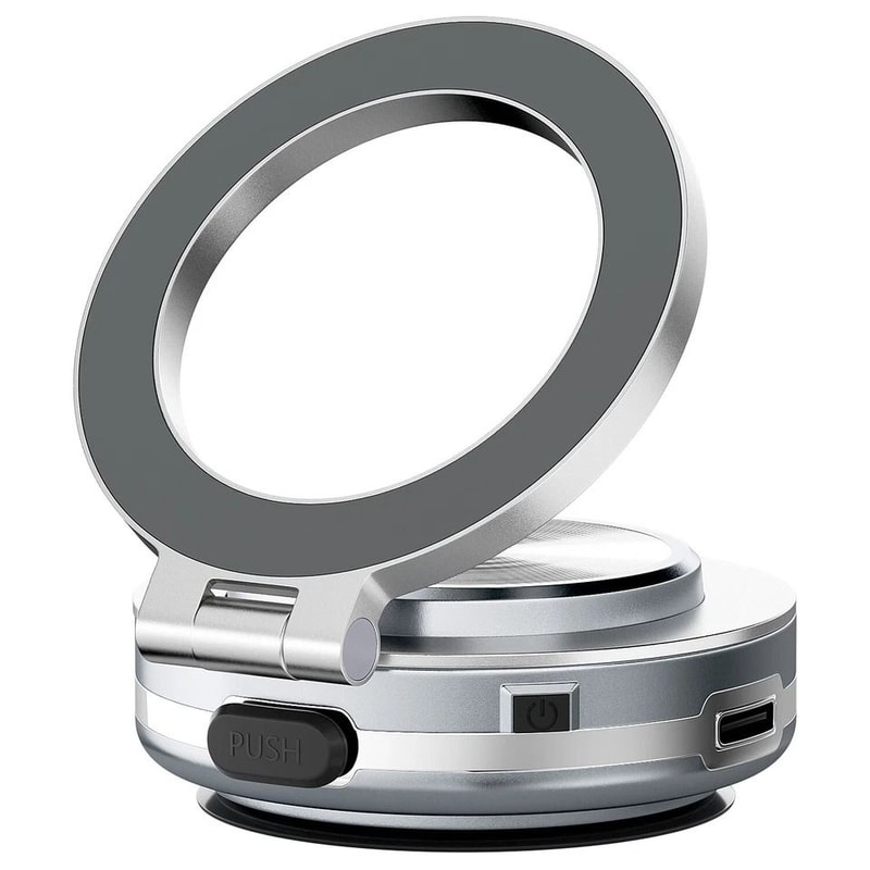 Rotating Vacuum Magnetic Car Phone Mount With Strong Suction Cup 0