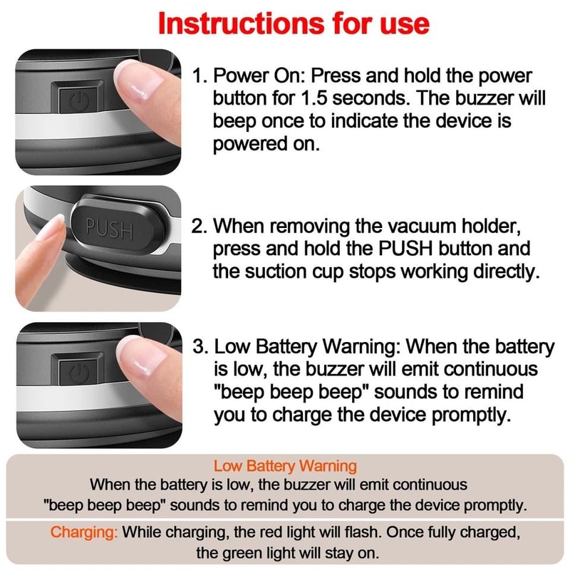 Rotating Vacuum Magnetic Car Phone Mount With Strong Suction Cup 8