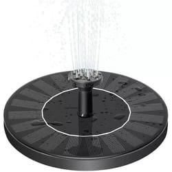 solar-powered bird bath fountain pump upgrade with nozzles for outdoor water features