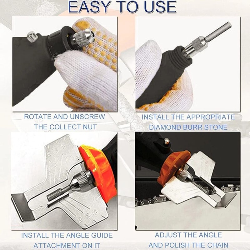 Electric Chainsaw Sharpener Grinder File Tool Attachment Easy Blade Maintenance For Home Professi 4
