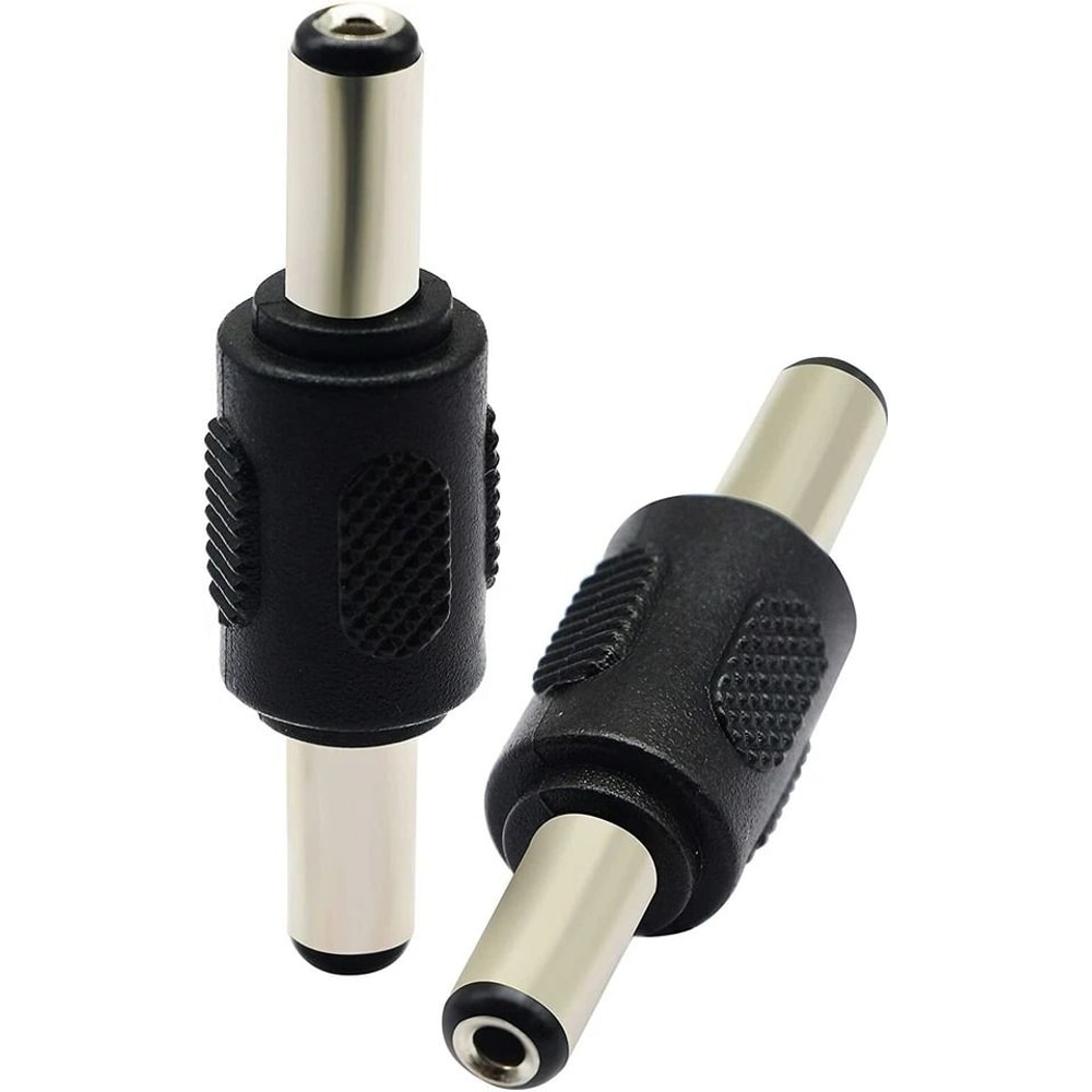DC Power Coupler Male To Male Barrel Adapter For CCTV LED Routers 3