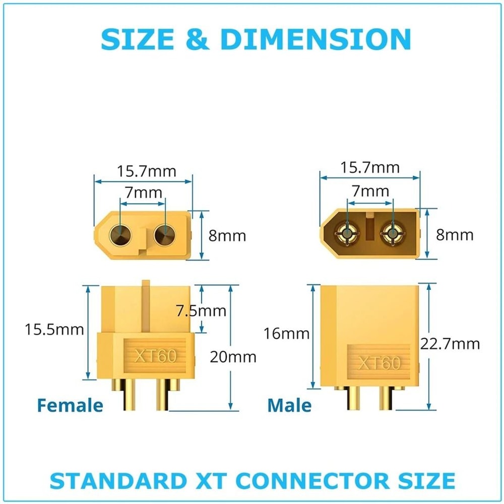 Connectors Gold Plated RC Battery Plug Set For LiPo DIY Repairs 1