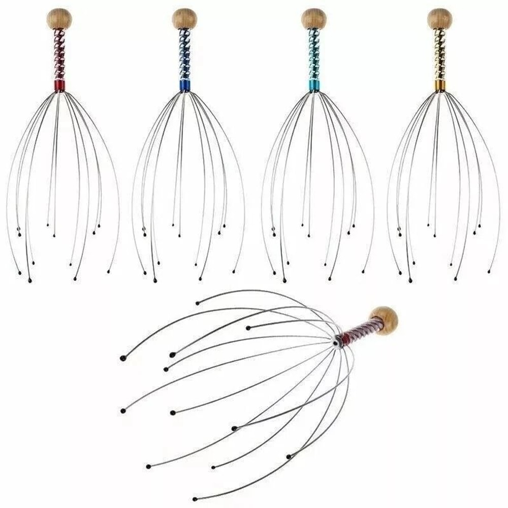 Wood Handle Scalp Massager Head Scratcher For Stress Relief 3
