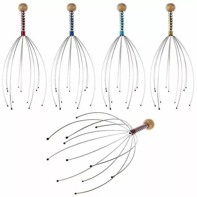 Wood Handle Scalp Massager Head Scratcher For Stress Relief 3