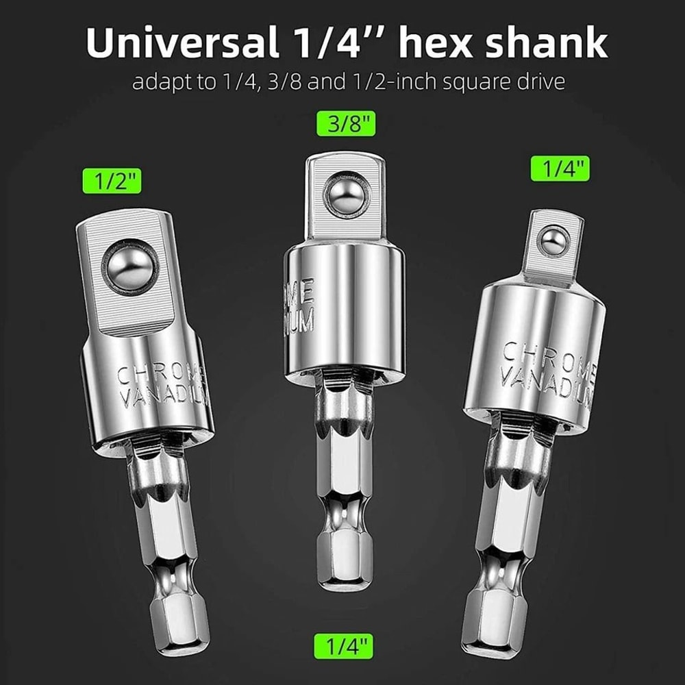 Hex Shank Socket Adapter Drive For Drill Impact Driver Ratchet 1
