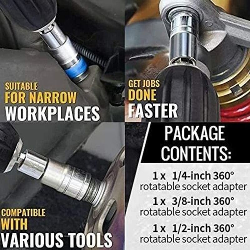 Hex Shank Socket Adapter Drive For Drill Impact Driver Ratchet 4