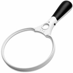lens handheld magnifier with light for reading, jewelry, crafts and close detail viewing