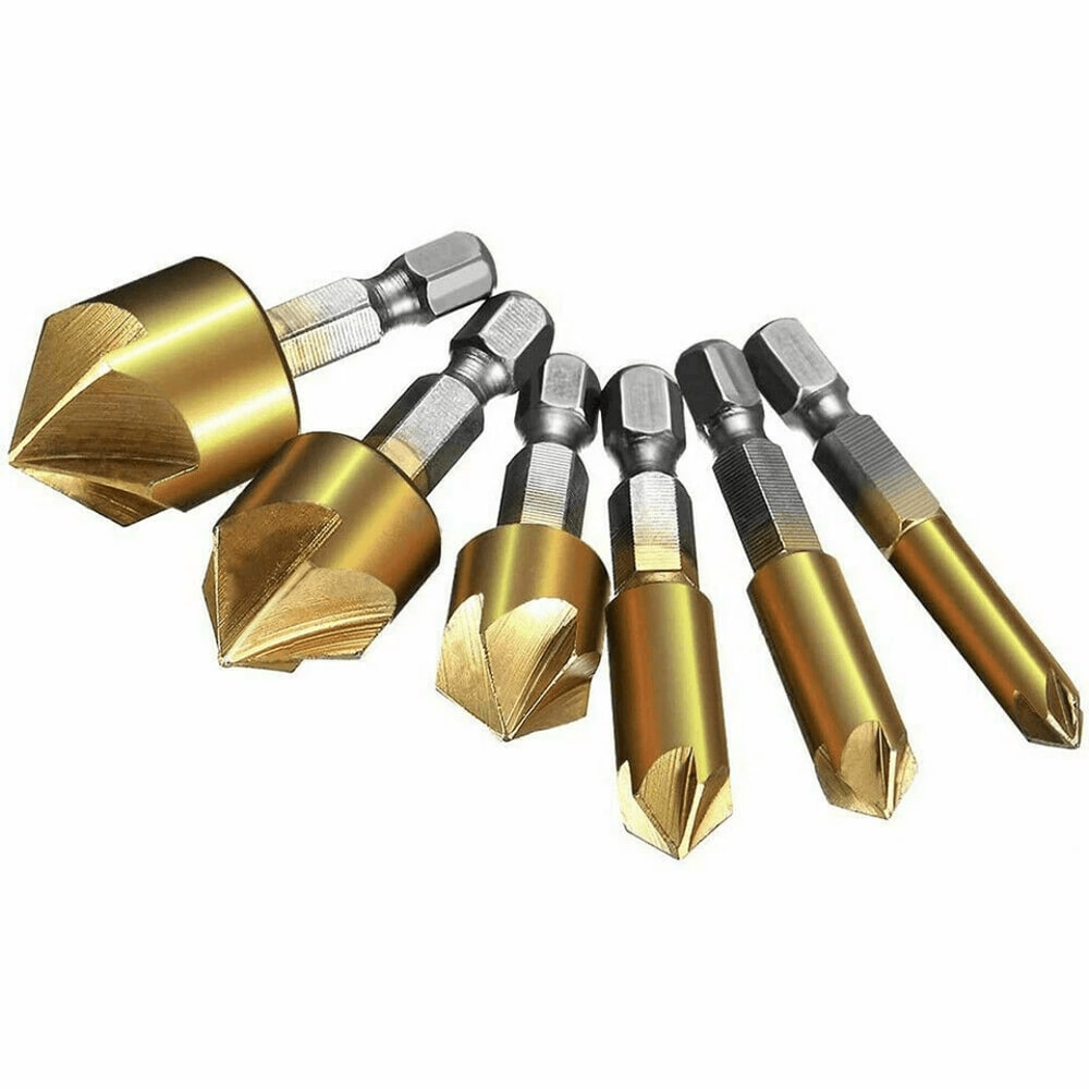 Countersink Drill Bit Set With Hex Shank HSS Woodworking Pilot Bits 8