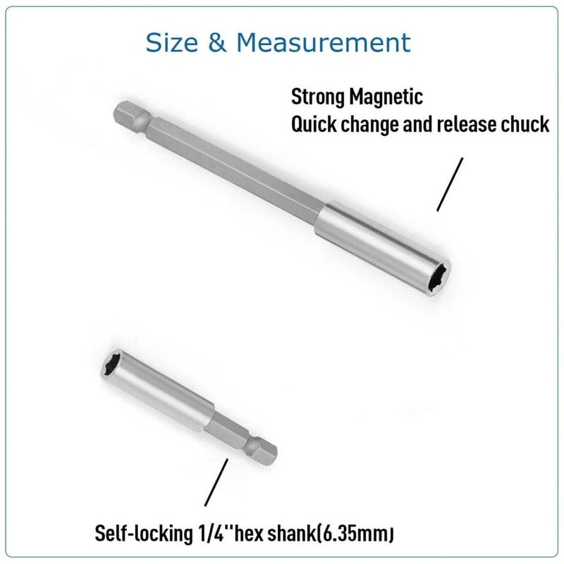 Socket Adapter Set For Drill And Impact Driver Socket Adapter Hex Shank 0