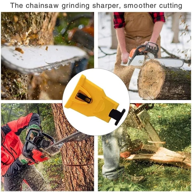 Portable Chainsaw Chain Sharpener Jig Hand Crank Tool For Chainsaws 6