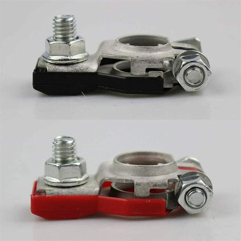 Heavy Duty Car Battery Terminal Connectors Top Post Positive Negative Universal Pair 3