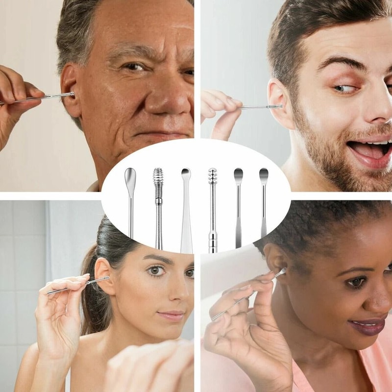 Ear Wax Removal Kit Stainless Steel Ear Cleaner And Ear Pick Set 5