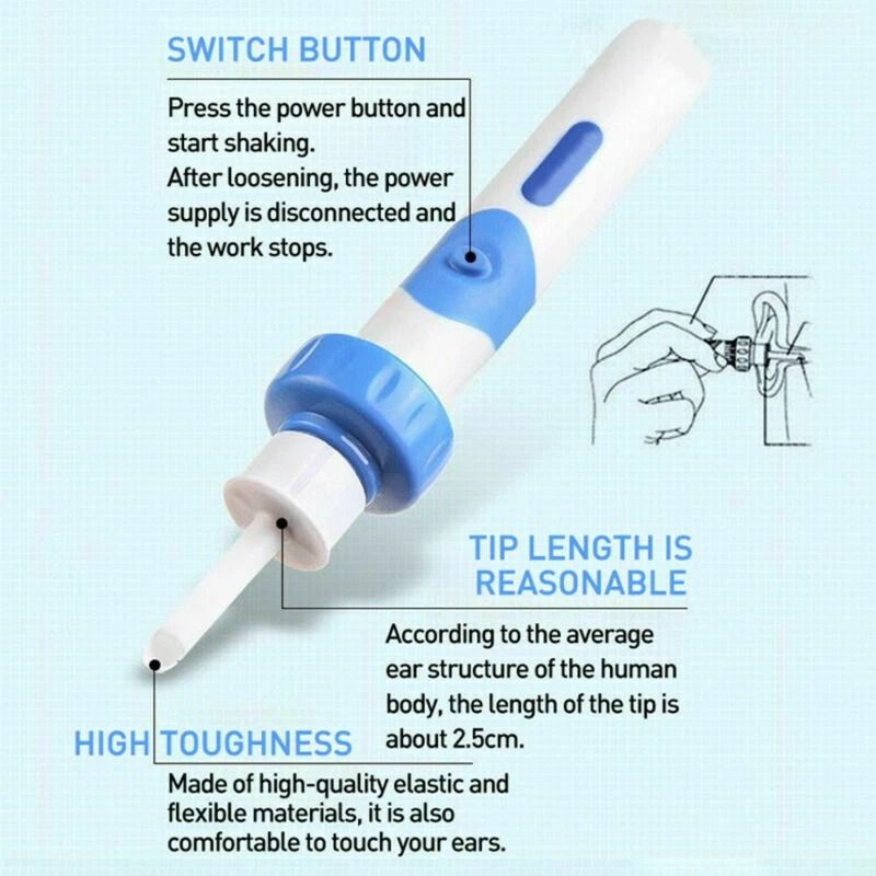 Cordless Ear Wax Remover Electric Ear Cleaner Vacuum With Case 4