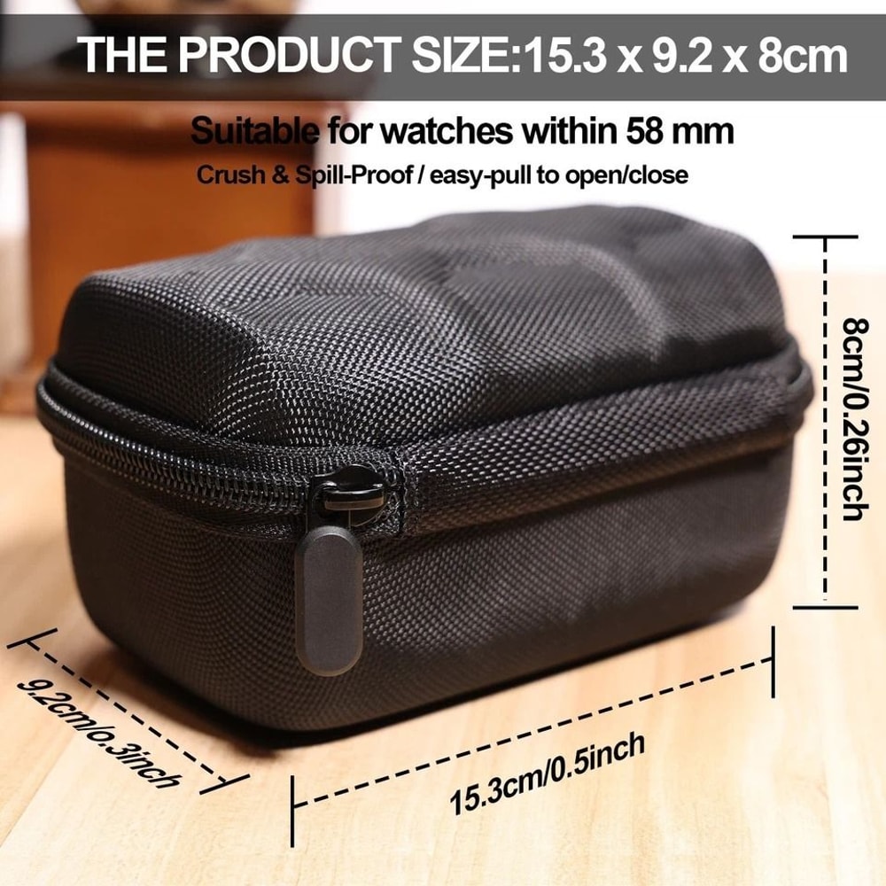 Watch Travel Case Nylon Watch Organizer With Soft Lining For Men 2