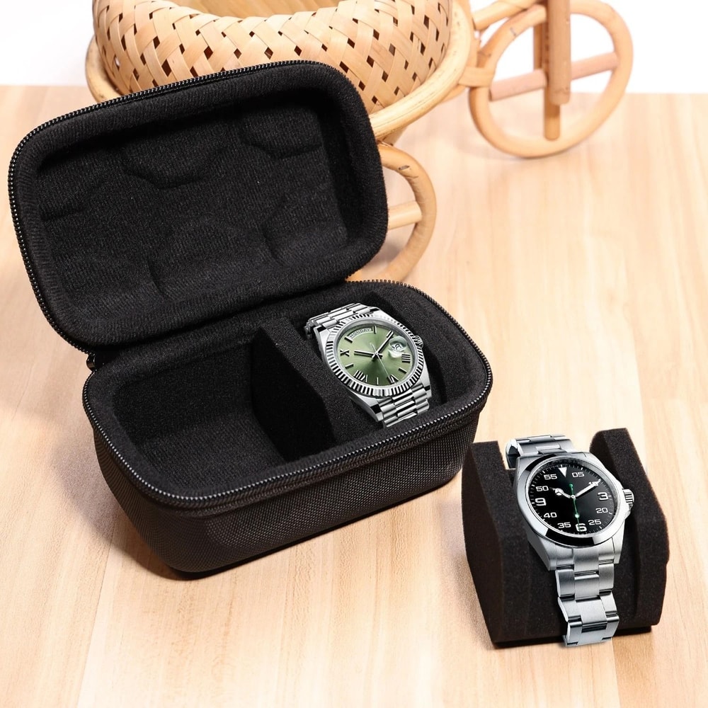 Watch Travel Case Nylon Watch Organizer With Soft Lining For Men 8