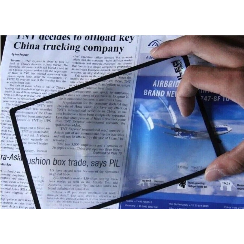 Full Page Magnifier Sheet Reading Aid Lens For Books Maps And Small Print 1