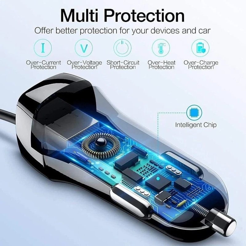 Fast Car Charger Dual USB Car Charger Adapter For IPhone And Samsung 1