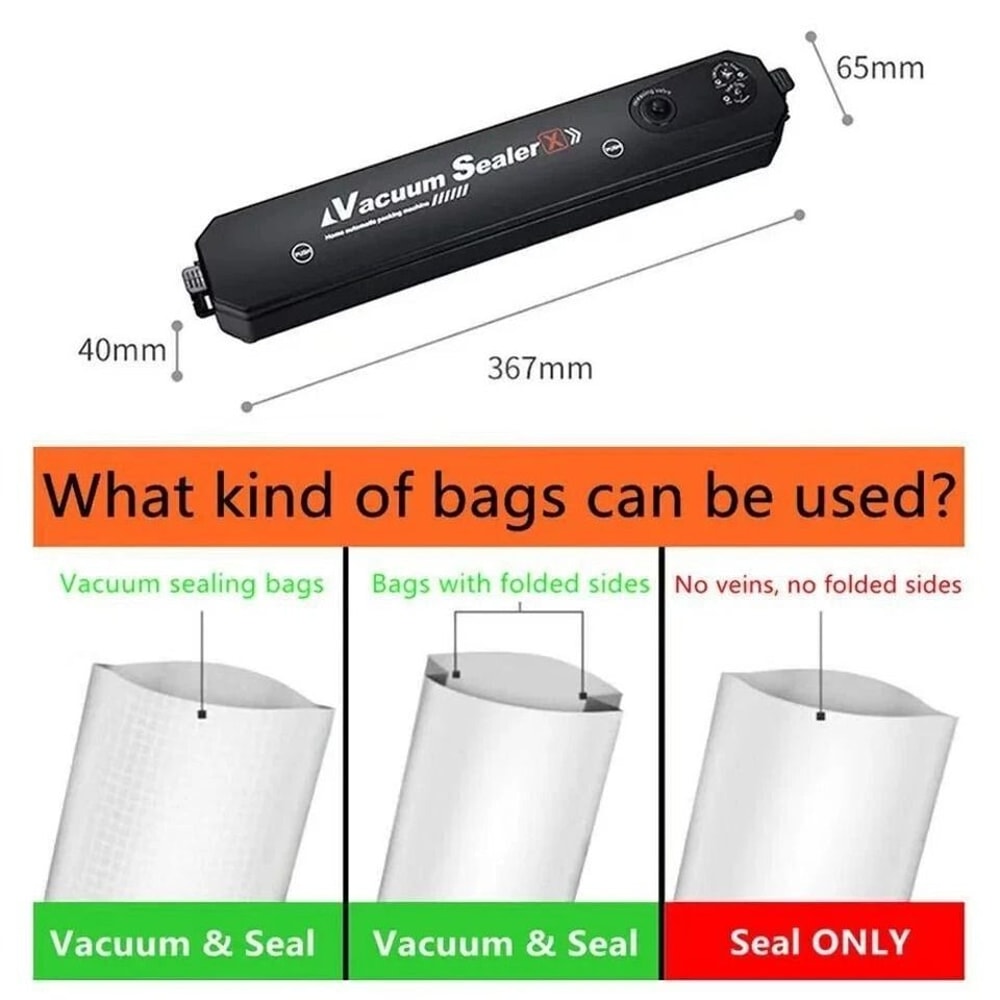 Compact Vacuum Sealer Machine With Bags Automatic Food Saver For Fresh Storage 4