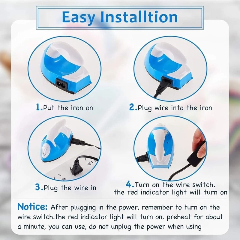 Mini Iron For Crafts And Sewing Portable Mini Heat Press Travel Iron 1