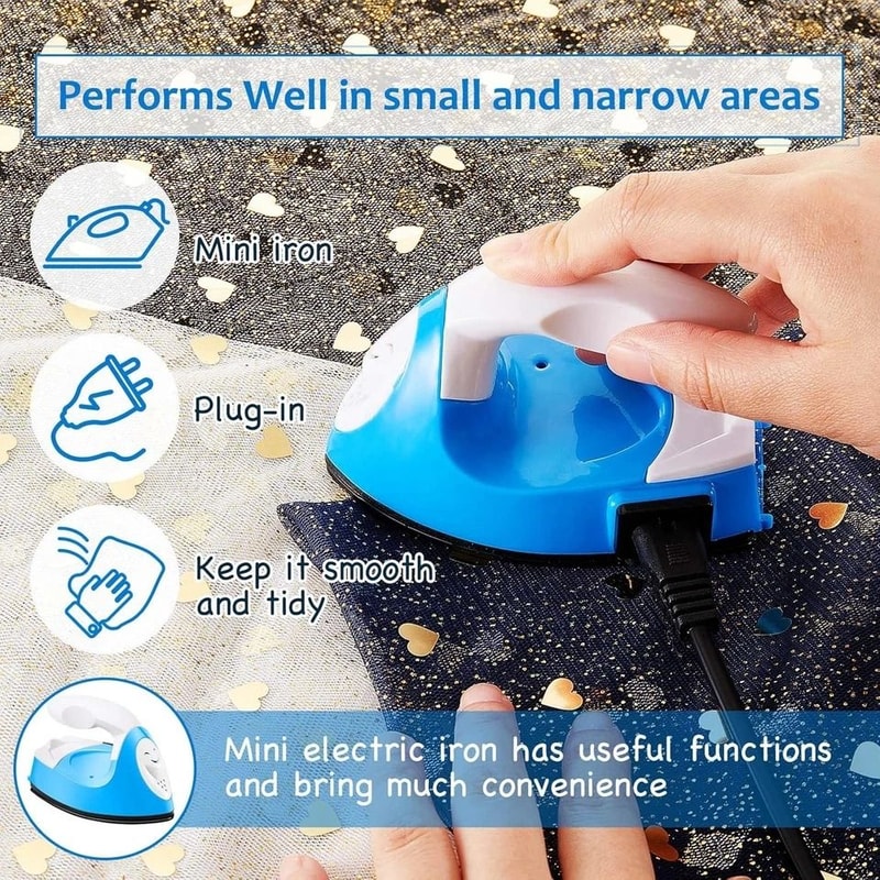 Mini Iron For Crafts And Sewing Portable Mini Heat Press Travel Iron 2