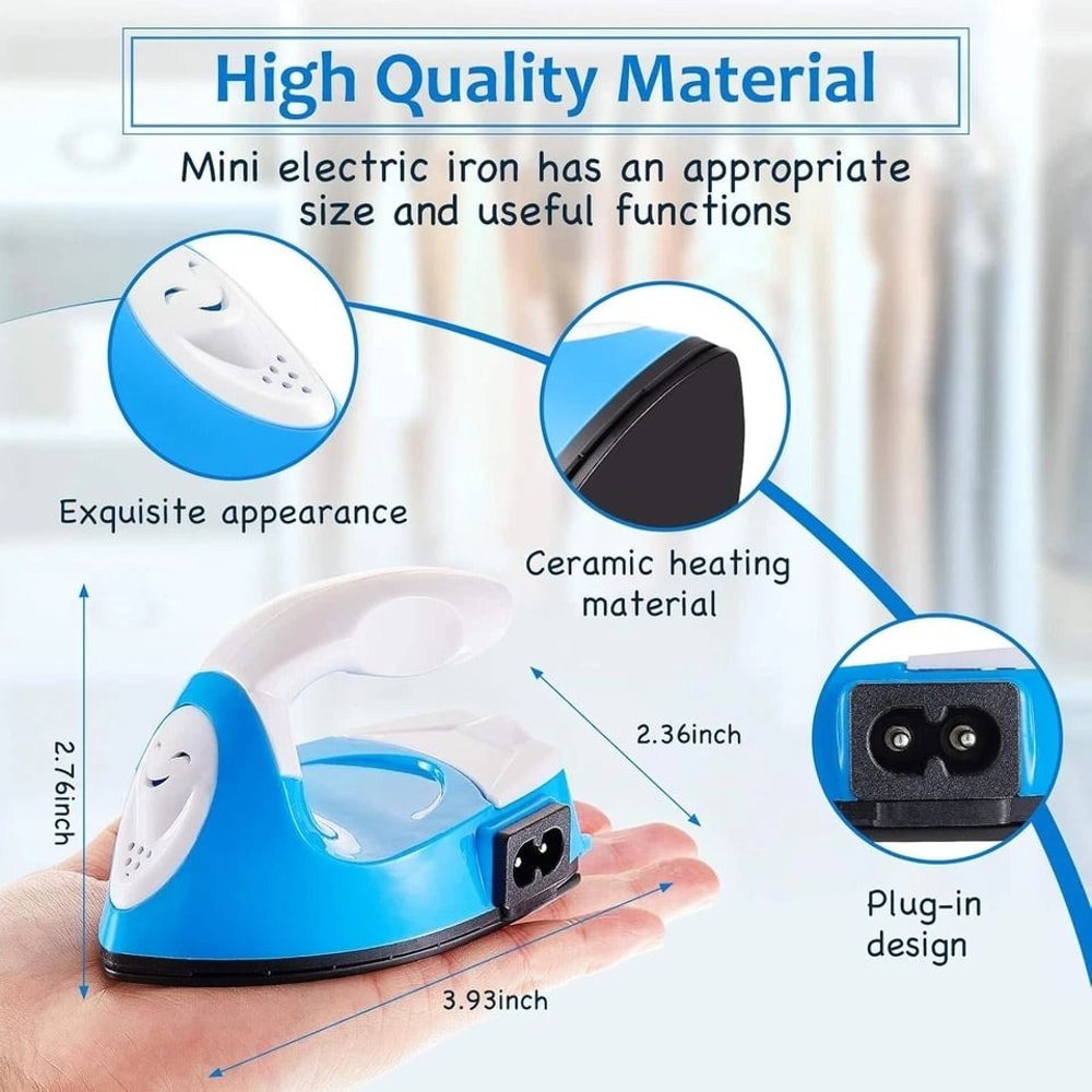 Mini Iron For Crafts And Sewing Portable Mini Heat Press Travel Iron 4