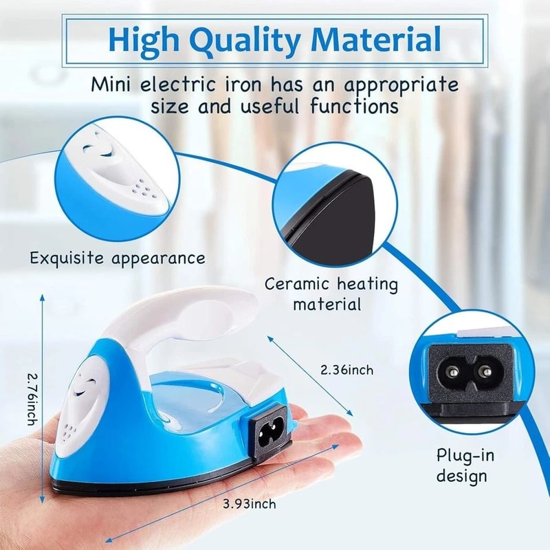 Mini Iron For Crafts And Sewing Portable Mini Heat Press Travel Iron 4
