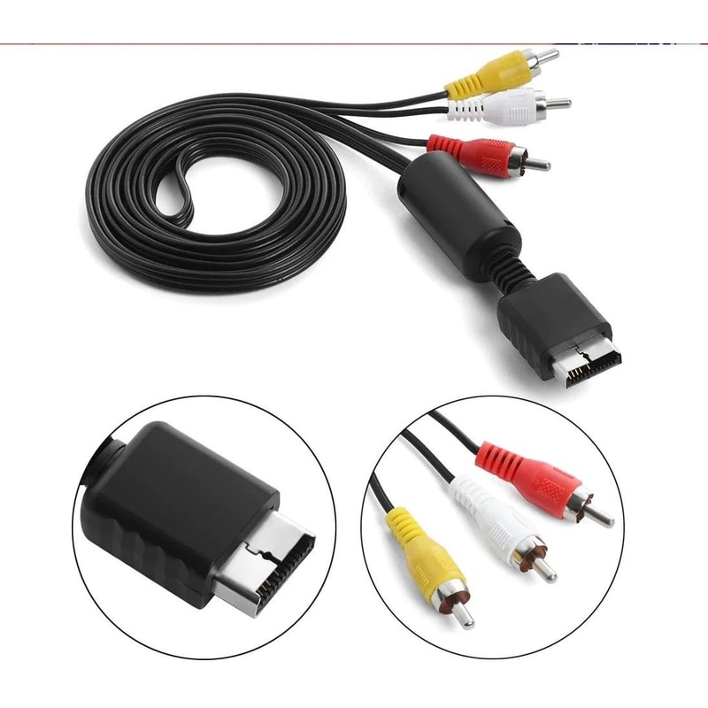PlayStation AV Cable For Composite TV Cord 8
