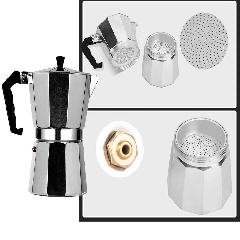 Stovetop Espresso Maker Moka Pot Italian Coffee Brewer 3