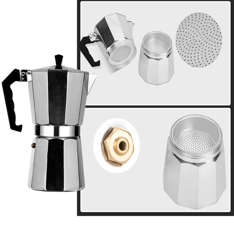 Stovetop Espresso Maker Moka Pot Italian Coffee Brewer 3