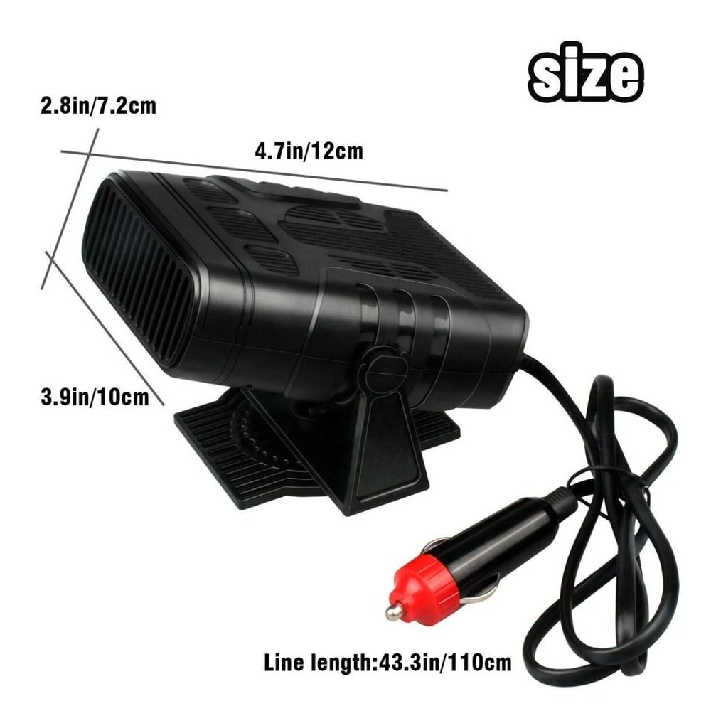 Portable Car Heater Fan Defroster Windshield Defogger 7