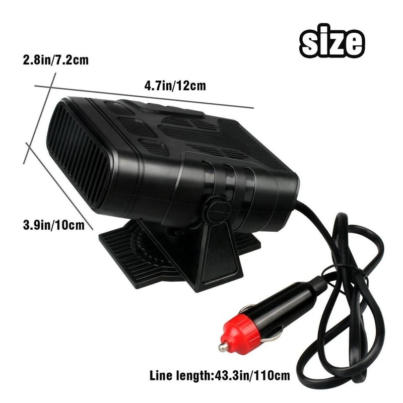 Portable Car Heater Fan Defroster Windshield Defogger 7