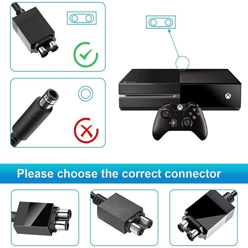 Replacement Power Supply Adapter For Xbox One AC Adapter PSU Brick With Cord 2