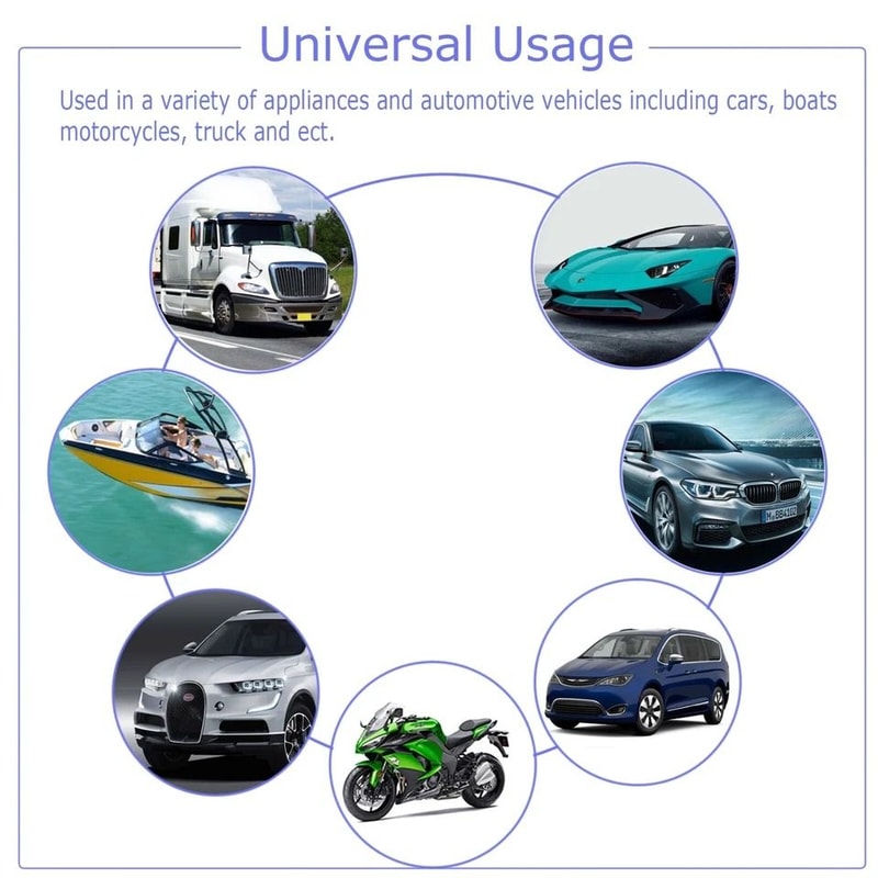 Blue Waterproof Voltmeter Dual USB Charger For Vehicles Motorcycle Boat Car 6