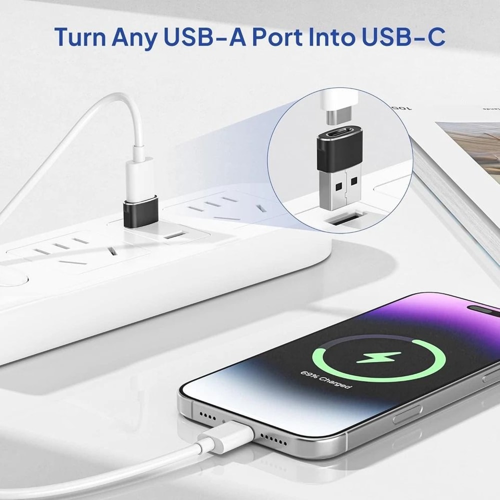 USBA To USBC Adapter For IPhone Charger And Car Charging 1