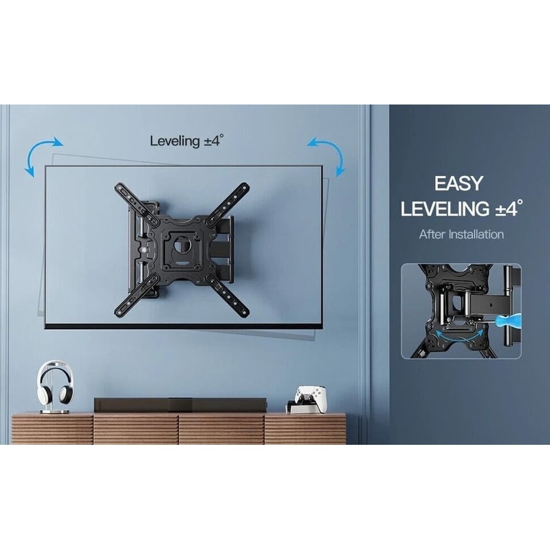 Full Motion TV Wall Mount Bracket For LCD LED TVs Swivel Tilt Easy Installation 5