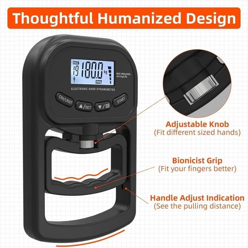 Grip Strength Tester Handgrip Measurer Meter For Strength Training Rehabilitation 2