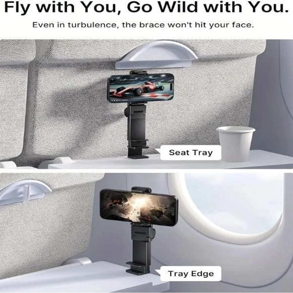 Universal Airplane Phone Holder With Rotation Travel Essentials For Plane Flying 1