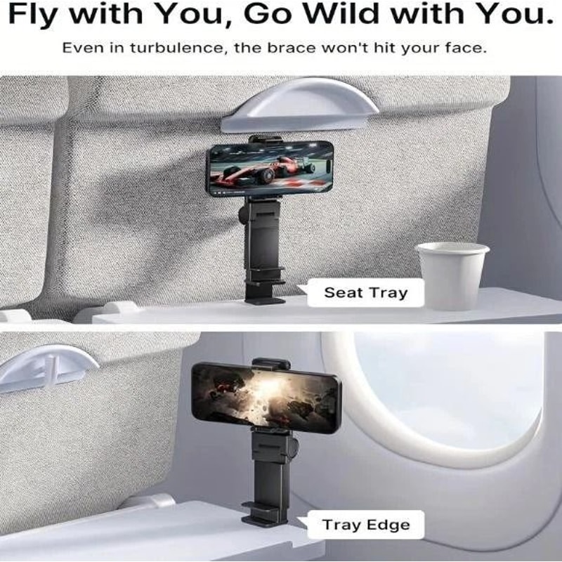 Universal Airplane Phone Holder With Rotation Travel Essentials For Plane Flying 1