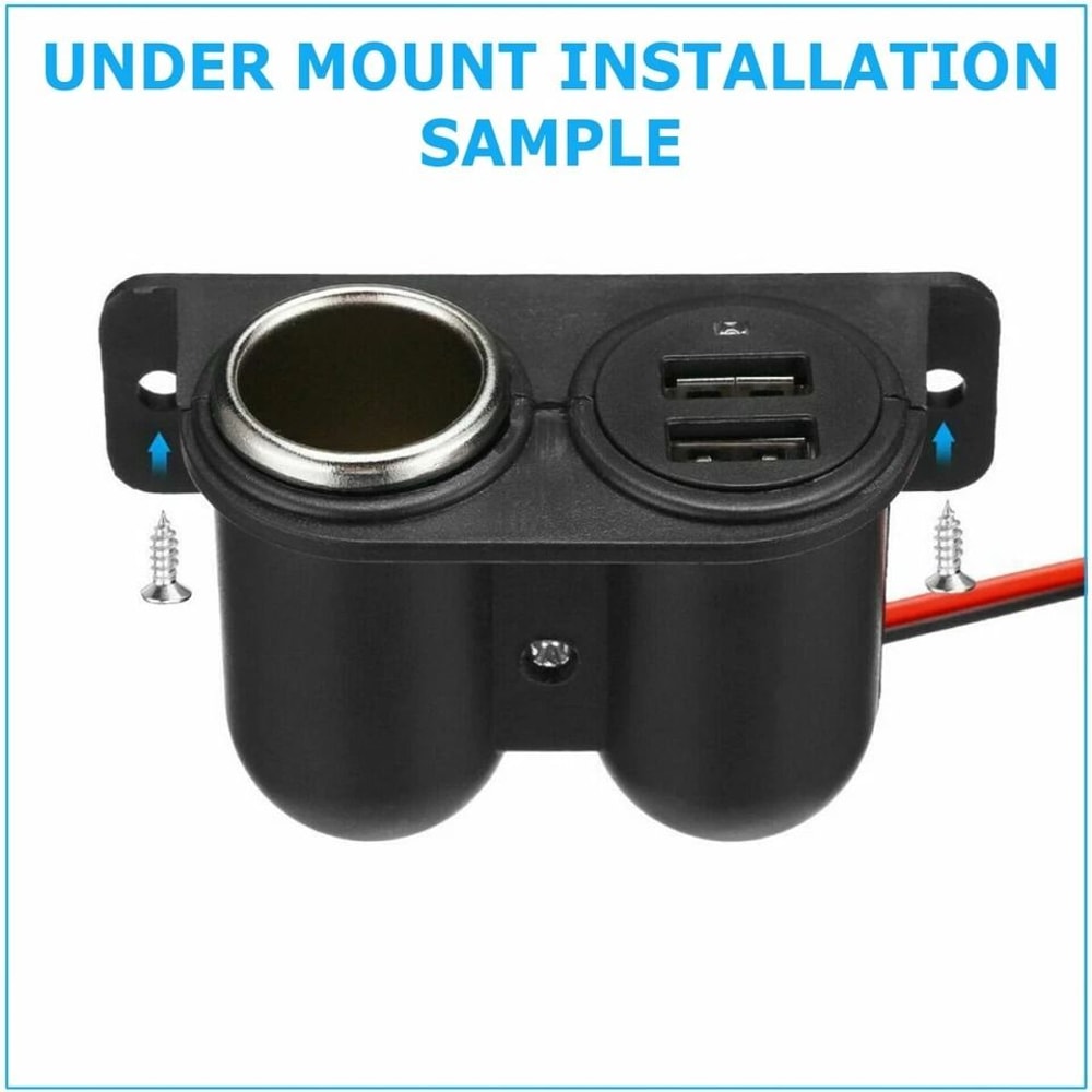 Dual USB Car Charger Splitter Adapter Cigarette Lighter Power Outlet 3