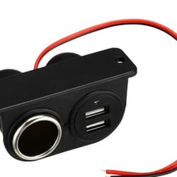 dual usb car charger splitter adapter cigarette lighter power outlet