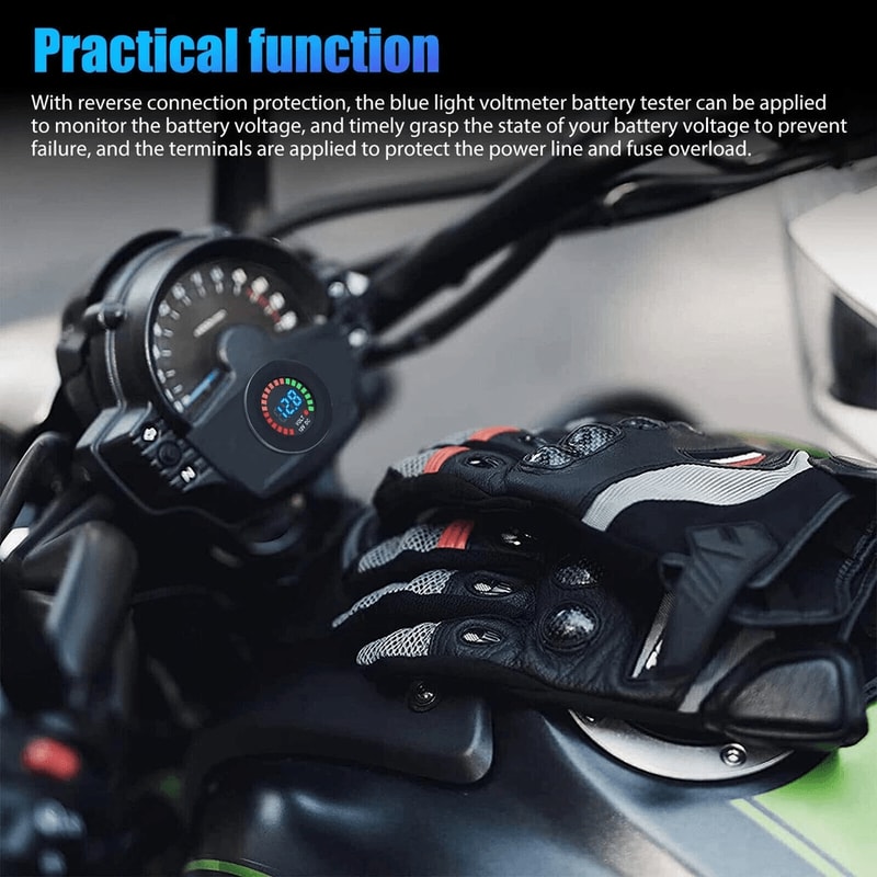 LED Digital Voltmeter Battery Gauge For Car Boat And Marine Use Waterproof Voltage Meter 7