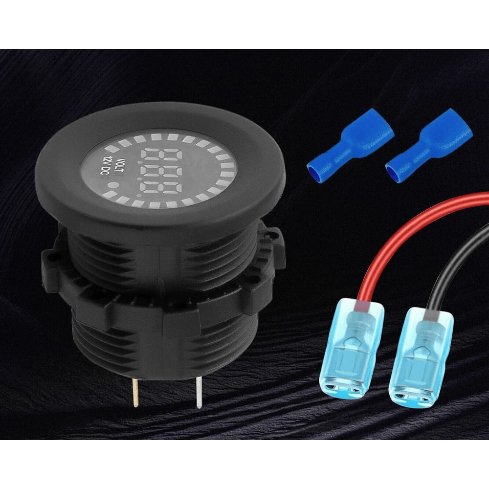 LED Digital Voltmeter Battery Gauge For Car Boat And Marine Use Waterproof Voltage Meter 1