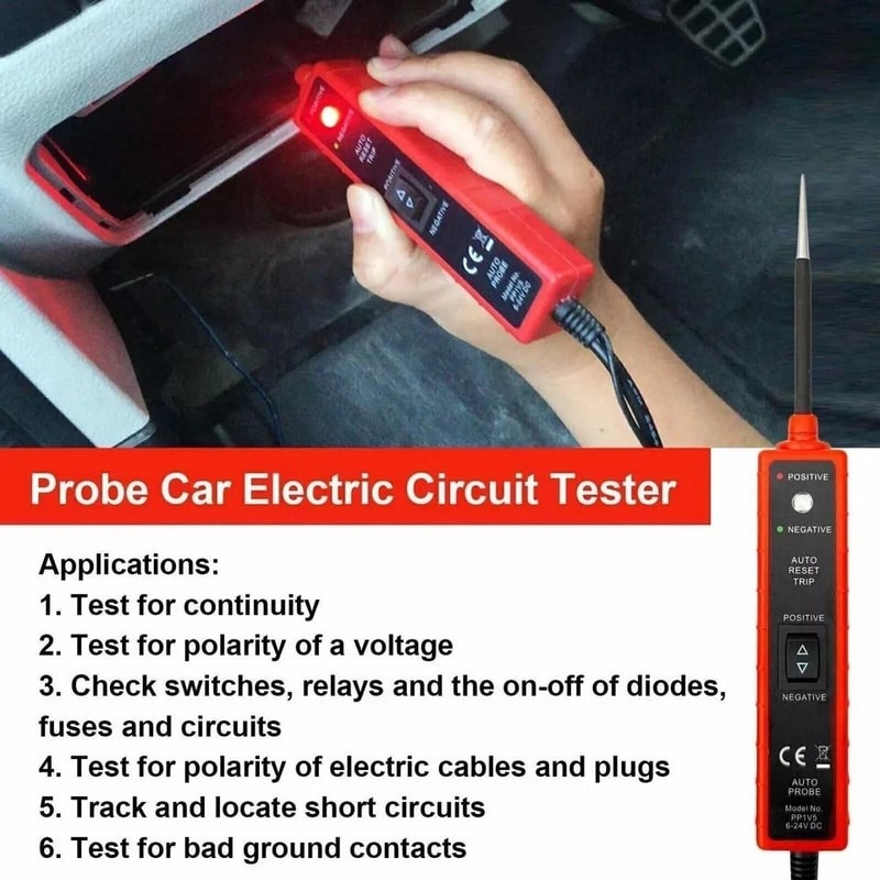 Digital Automotive Electrical Tester Probe Car Power Circuit Voltage Tester 5