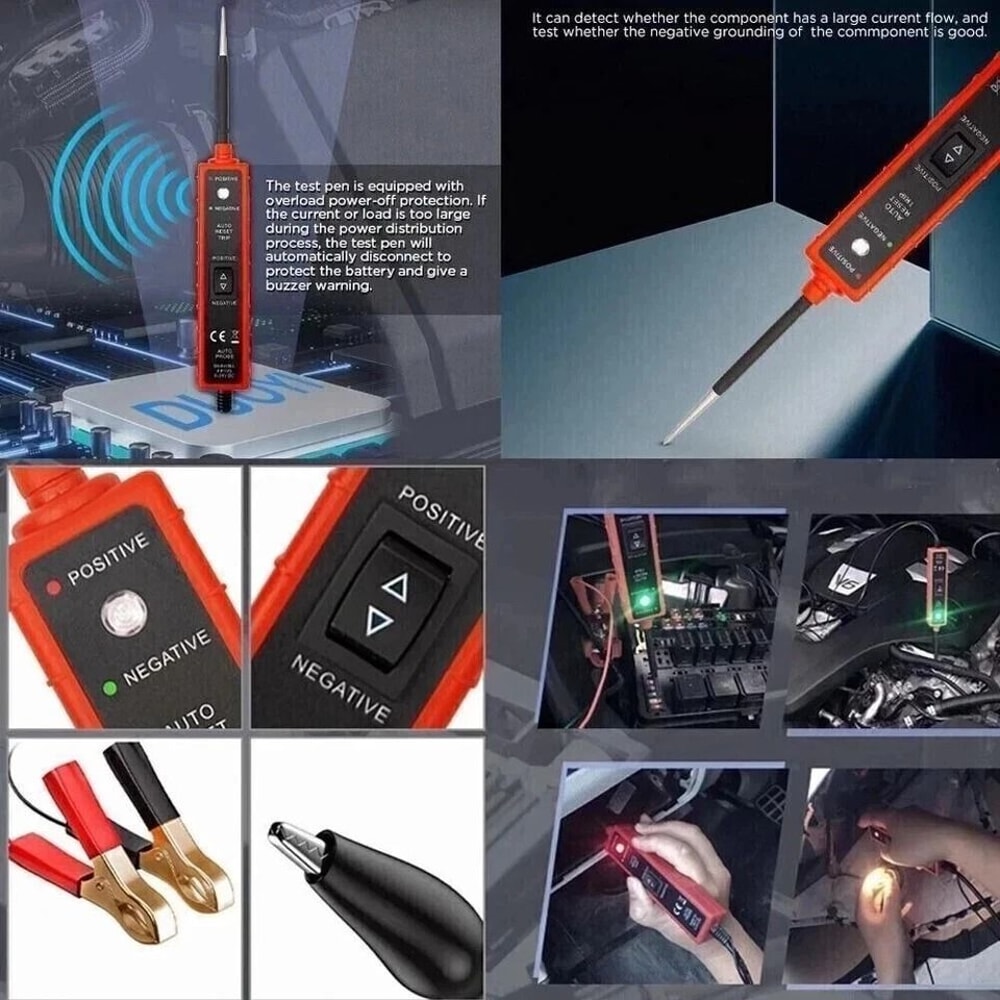 Digital Automotive Electrical Tester Probe Car Power Circuit Voltage Tester 8