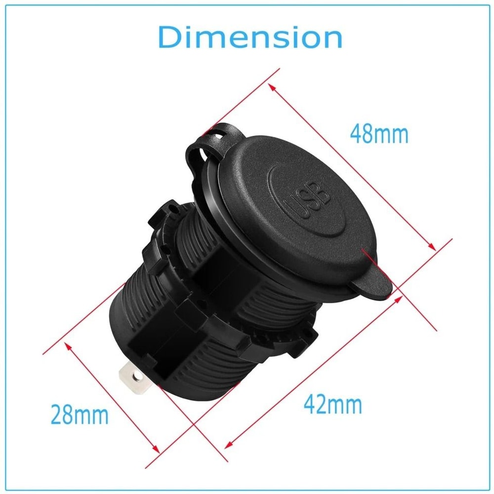 Car Charger With Dual USB Ports LED Power Outlet For Quick Charging 10
